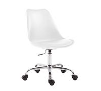 Silla de oficina toulouse con estructura de plástico blanco 54x48x81 cm