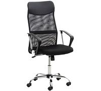 CLP Silla De Oficina Washington Tapizada En Red I Silla De Ordenador Ergonómica & con Ruedas I Silla De Escritorio Moderna I Color: | Color Negro