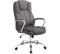 CLP Silla de Oficina XXL Xanthos en Tela I Silla de Escritorio Regulable en Altura I Silla Ejecutiva con Ruedas I Color:, Color:Gris Oscuro