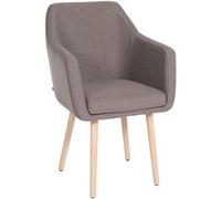 Silla de salón utrecht en tela gris topo 57.5x61x88 cm