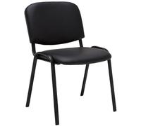 Silla de conferencia ken simil cuero negro 53x53x83 cm