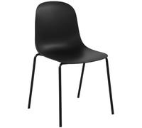 Silla hardin apilable plástico negro 55x51x85 cm