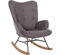 Silla Mecedora Sanka En Tela Gris oscuro