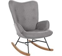 Silla Mecedora Sanka En Tela Gris
