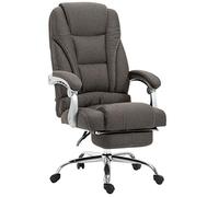 CLP Silla Oficina Ergonómica Pacific En Tela I Silla Escritorio Regulable En Altura & Giratoria I Silla Ordenador con Reposapiés Abatible Color:Gris Oscuro