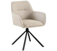 CLP Silla Tipton Funda de Tela I Silla de Comedor giratoria con Funda de Tela I Silla tapizada con Respaldo I Silla de Cocina, Color:Gris Pardo