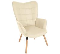 Sillón garding tapizado en tela crema 73x68x101 cm