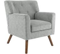 Sillon kioni tapizado en pana gris 74x72x80 cm