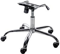 CLP Soporte para Sillas De Oficina Giratorias I Recambio para Base De Sillas De Ordenador con Ruedas & Altura Ajustable, Color:Cromado