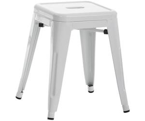 CLP Taburete Armin I Taburete metálico, apilable y fácil de Limpiar I Taburete apilable, Carga máx. 200 kg, Color:Blanco
