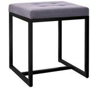 CLP Taburete Barci I Asientos Modernos | Taburete tapizado armazón de Hierro Recubierto de Polvo Negro Color:Gris Oscuro;Material:Tela