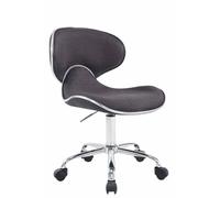CLP Taburete con Ruedas Las Vegas V2 Tapizado En Tela I Taburete De Trabajo Regulable En Altura I Silla De Escritorio Moderna & Ligera I Color: Color:Gris Oscuro