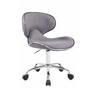CLP Taburete con Ruedas Las Vegas V2 Tapizado En Tela I Taburete De Trabajo Regulable En Altura I Silla De Escritorio Moderna & Ligera I Color: Color:Gris