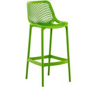 CLP Taburete de jardín Resistente al Clima Air, Silla de jardín con Respaldo, Taburete de Barra Resistente a UV de plástico fácil de cuidar Color Verde Claro