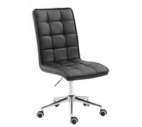 CLP Taburete Peking Taen Cuero Sintético I Taburete de Trabajo Regulable en Altura & Giratorio I Silla de Oficina sin Reposabrazos I Color: Color:Negro