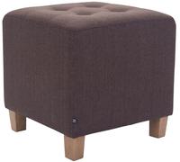 CLP Taburete Puff Bajo Pharao Tapizado En Tela & Altura De Asiento 46cm I Taburete Reposapiés Acolchado, Color:marrón