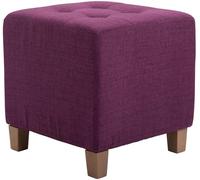 CLP Taburete Puff Bajo Pharao Tapizado En Tela & Altura De Asiento 46cm I Taburete Reposapiés Acolchado, Color:Violeta