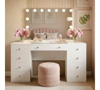 Tocador tiline madera blanco 50x143x136 cm