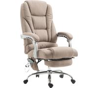 CLP Silla de oficina Pacific, tapizada en tela, con masaje, regulable y giratoria, Gris oscuro