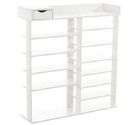 CLP Zapatero Independiente Kristina De Madera MDF I Estantería Moderna De Zapatos I Mueble con Estantes para Zapatos, Color:Blanco