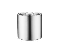 CLQYXRMVC Cubos de Hielo Cubo de Hielo Acero Inoxidable Doble Capa con Tapa, Accesorio for Bar, Fiestas, champán Cubitera para Bar(Pequeño)