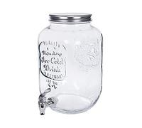 CM Fuente de agua de cristal de diseño con grifo de 8 litros, dispensador de bebidas para fiestas, cumpleaños, bodas o en casa