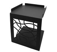 CM Garden - Soporte de Macetas para Suelo | Acero Lacado Epoxi al Horno | Ideal para interiores y exteriores | 24,5 x 24,5 x 30,5 cm (Negro texturizado)