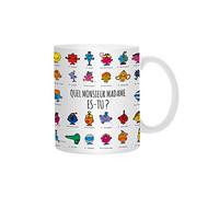 CMP IBERICA MUG Cambia Color Calor | Cerámica, taza termorreactiva Monsieur Madame, 320 ml, cambia de color al contacto del calor, blanco negro multicolor