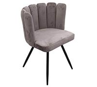 CMP Paris Silla Ariel Revestimiento de Terciopelo-Gris, Metal, cm