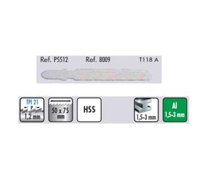 CMT 5512 T118A Hojas de Calar para Chapa y Aluminio, 21 Dientes