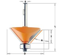 CMT Orange Tools Fresa para biselar 936.280.11 – 45° con rodamiento – HM – Ø31,7 mm – Mango 8 mm
