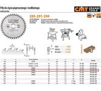 CMT | Disco de sierra para madera, corte transversal, diámetro 250/30 mm, Z40, WZ/ATB