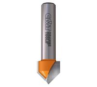 CMT Orange Tools Fresa para ranuras en V 915.127.11 – 90° HM, vástago 8 mm, 12.7x12.7 mm