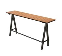 CMYAOYC Mesa de Bar de Exterior, Mesa Alta de Bistró para Terraza Resistente a Intemperie con Reposapiés para Jardín, Césped, Patio Trasero y Terraza(Black,100x40x105cm)