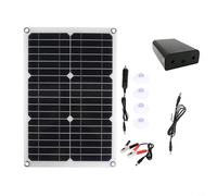 CNANRNANC 20W Panel Solar Conjunto de agua 800L/H Dc12V Fuente sin escobillas con caja de batería para jardín, piscina, estanque, acuario, pecera, negro (A)