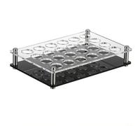 CNANRNANC Bandeja organizadora de vasos de vidrio acrílico transparente, soporte para copas de vino de 3,8 cm para bar, club, fiesta, cocina, elegante solución de almacenamiento (6/12/24 agujeros) (24
