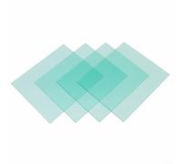 CNANRNANC Juego de 10 placas protectoras para casco de soldadura, material de policarbonato verde transparente, múltiples opciones de tamaño para soldadura de gas, corte, uso de seguridad industrial