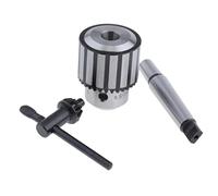 CNC Machine Self Tighten - Portabrocas de torno sin llave MT2 Arbor Live Center 0.5-13 mm, color plateado