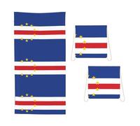 CNTDBU Bolsa de toalla plegable 2 en 1 con diseño de bandera de Cabo Verde, toalla de playa grande con bolsa de cosas, toalla de viaje de microfibra súper absorbente para piscina
