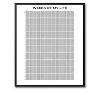 CNTUSRXT Personalized Stoic Memento Mori Life Calendar Poster Motivational Weeks Tracking Wall-Art for Home Decor(Unframed,08x12inch(20x30cm))