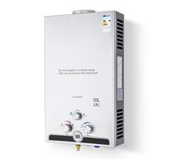 CO-Z 20 L Calentador de Agua Butano Calentador de Agua LPG Instantáneo, Certificado CE, Calentador de Agua de Gas Licuado de Petróleo sin Tanque