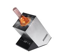 Cobalance Enfriador Eléctrico para Vino Tinto, Blanco o Champán de 750 ml - Cubo de Acero Inoxidable Sin Hielo para Una Botella - Accesorio para Bar de Cocina