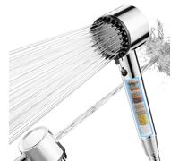 Cobbe Cabezal de Ducha con Filtro de 20 Capas, Alcachofa de Alta Presión con 5 Modos de Chorro, Ahorro de Agua, Eliminación de Cloro Residual y Bacterias para Agua Dura (Cromo)