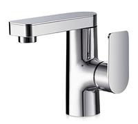 Cobbe Grifo de baño, giratorio 360°, apto para todo tipo de lavabos, ahorra espacio, para agua fría y caliente, cromado