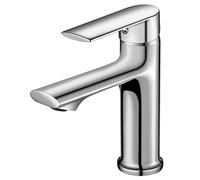 Cobbe Grifo monomando para baño con manguera de agua fría/caliente, con inclinación de 15°, apto para todo tipo de lavabos, cromado