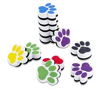 cobee Borrador magnético para pizarra blanca, 12 borradores magnéticos en forma de pata lindo borrador en seco mini borradores de pizarra blanca coloridos oficina, 6 colores