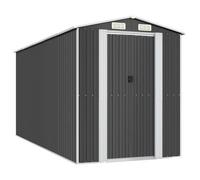 Cobertizo De Jardín Acero Galvanizado Antracita 192x440x223 Cm Vidaxl