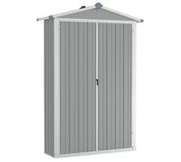 Cobertizo De Jardín Acero Galvanizado Gris 116x45x175 Cm Vidaxl