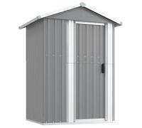 Cobertizo De Jardín Acero Galvanizado Gris 126x97,5x177 Cm Vidaxl