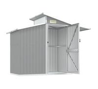 vidaXL Cobertizo de jardín acero galvanizado 270x130x208,5cm Color Antracita, Gris, Verde y mas